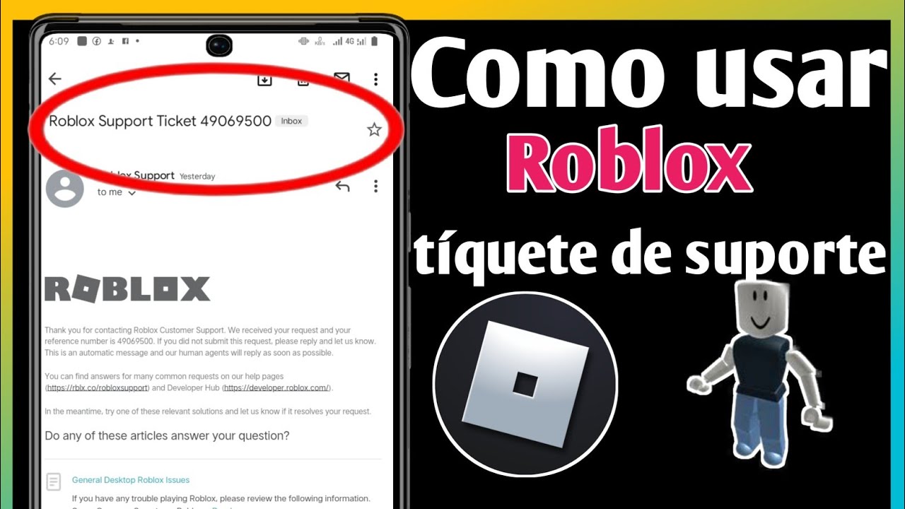 Como usar o tíquete de suporte Roblox